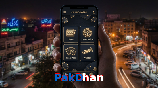 Main screen of PakDhan app page for PK players
