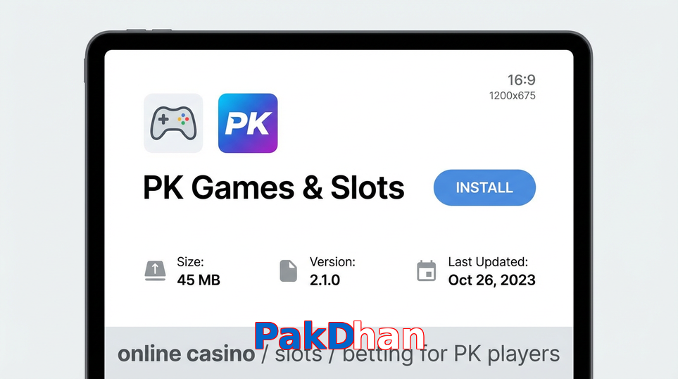 Game list for PakDhan gameapk section