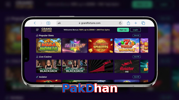 Main screen of PakDhan ios page for PK players
